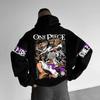 Sweat à capuche pour homme Anime One Piece Luffy Gear 5 Impression Graphique Streetwear Cosplay Veste Décontractée Hauts Printemps Automne