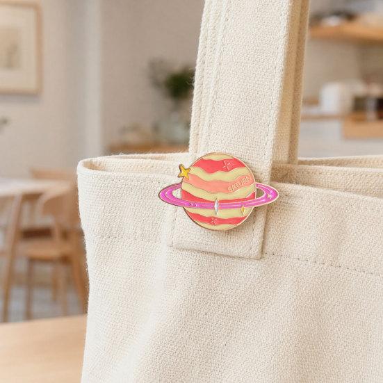 De Otte Planeter Broche, Venus/Jorden/Jupiter/Uranus/Neptun Broche, Metalmærke, Kreativ Planet Serie Broche, Emaljenåle til Skoletaske Rygsæk