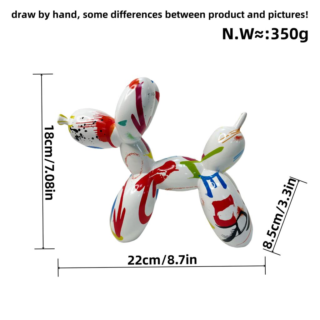Nordic Balloon Dog Ornaments Simple and Elegant Unique Resin Crafts Home Living Room TV Cabinet Tabletop Decorations