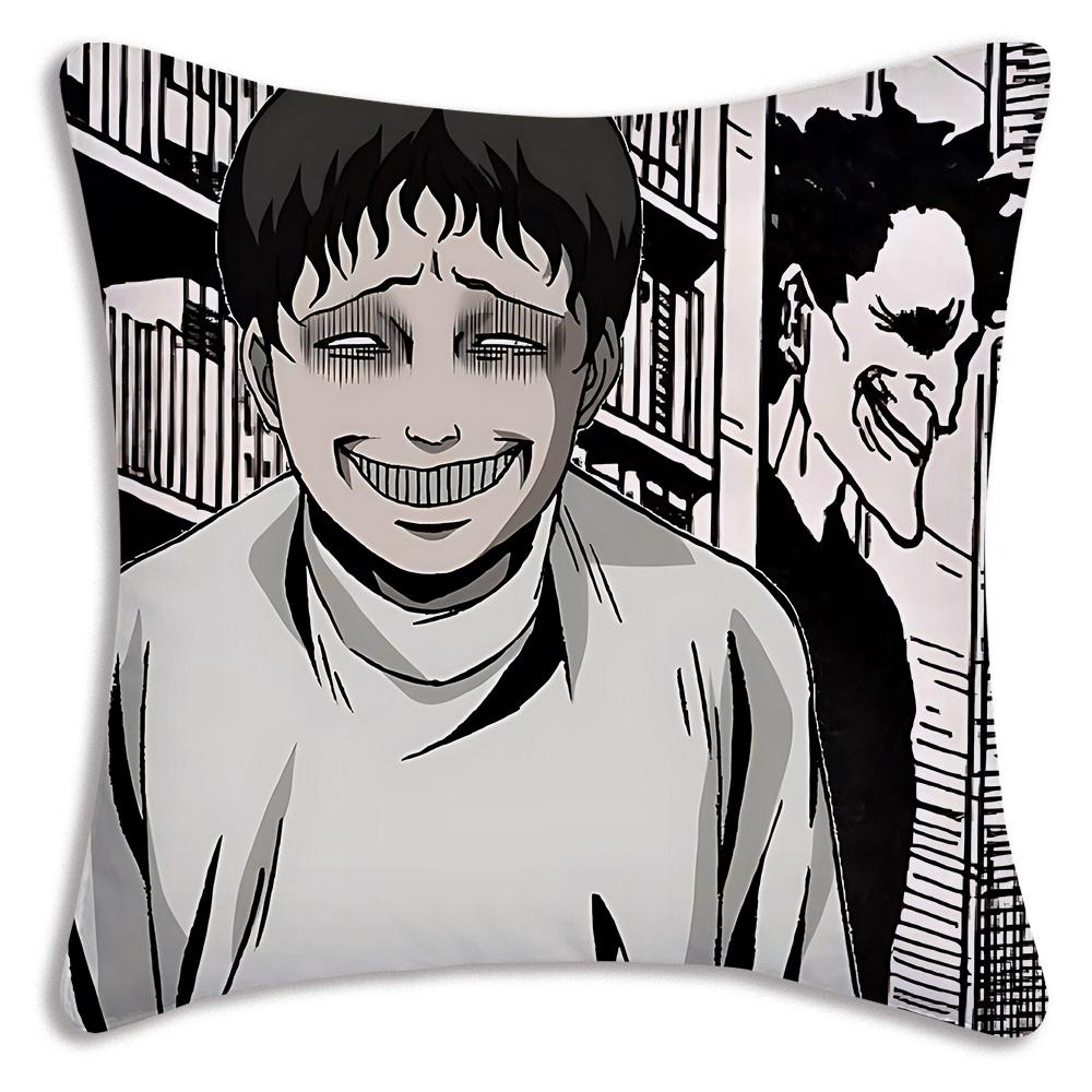 Classic manga For T-Tomie Pillow Covers Cartoon Sofa Decorative Home Double-sided Printing Short Plush Cute Cushion Cover