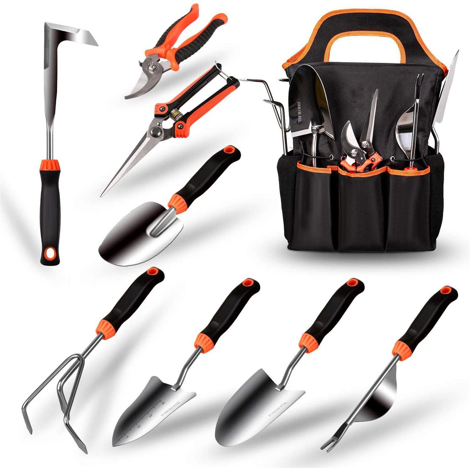 

Suitable forFactory Direct Garden Tool Set Stainless Steel 9-piece Set Gardening Tools Gloves Scissors Garden One Size