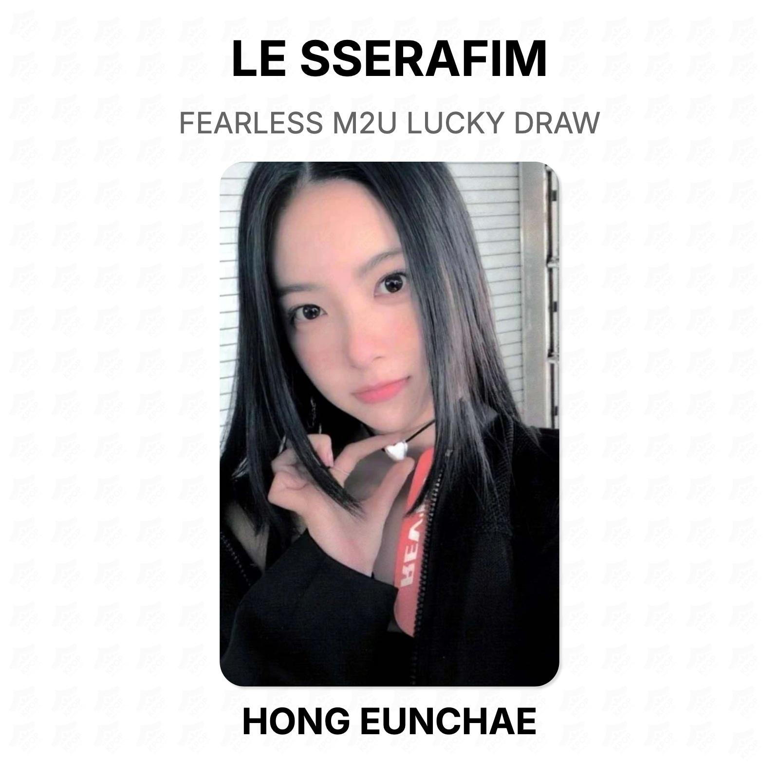 LE SSERAFIM FEARLESS M2U LUCKY DRAW Official Photocard HONG EUNCHAE
