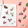 50 Cartoon Christmas Waterproof Scrapbook Stickers - Self-Adhesive Decoration for Notebooks