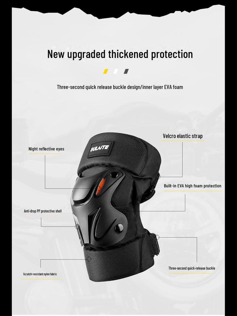 Offroad-Motorradschutzausrüstung: Schnellverschluss Knie- und Ellbogenschützer für Outdoor-Sportarten