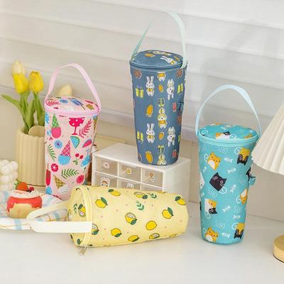 Tragbare Milchtee-Tragetasche Wärmeerhaltetasche Trage Isolierte Tassenhülle Regenschirmtasche Handtasche Camping Trinkgeschirr Zubehör