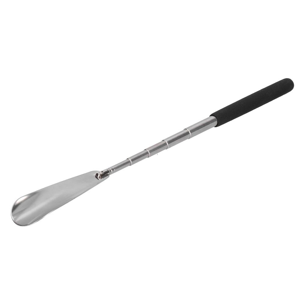 Durable Stainless Steel Shoe Horn Black 17.1x1.1cm Shoe Lifter Shoe Wearing Aid Elderly People Shoe Putting on