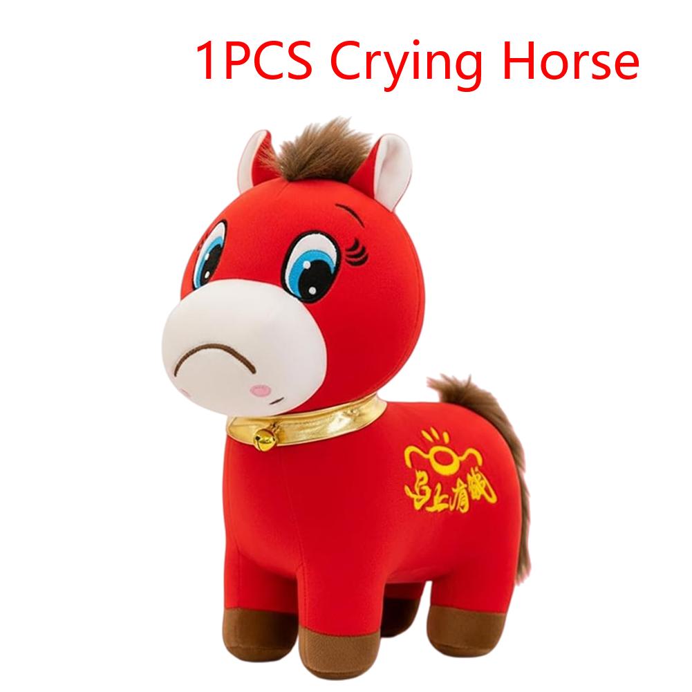 2026 Year of The Horse Stuffed Animal Chinese New Year Plush Horse Mascot Doll for Spring Festival Gifts Blessing Souvenir