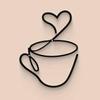 Creative Coffee Theme Wall Hanging Decors Metal Wire Wall Art Ornament Coffee Shop Decoration Home Interior Accessories