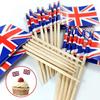 Distinctive Design United Kingdom Flag, Eco-Friendly Paper Flag Wood Toothpick Double-Sided Printing For Vibrant World Cup Decorations, Country Picks