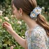 Gomas de Pelo Elásticas de Flor Tejida a Crochet Flores Banda para Coleta Cuerda de Pelo Tejida Elegante Niñas