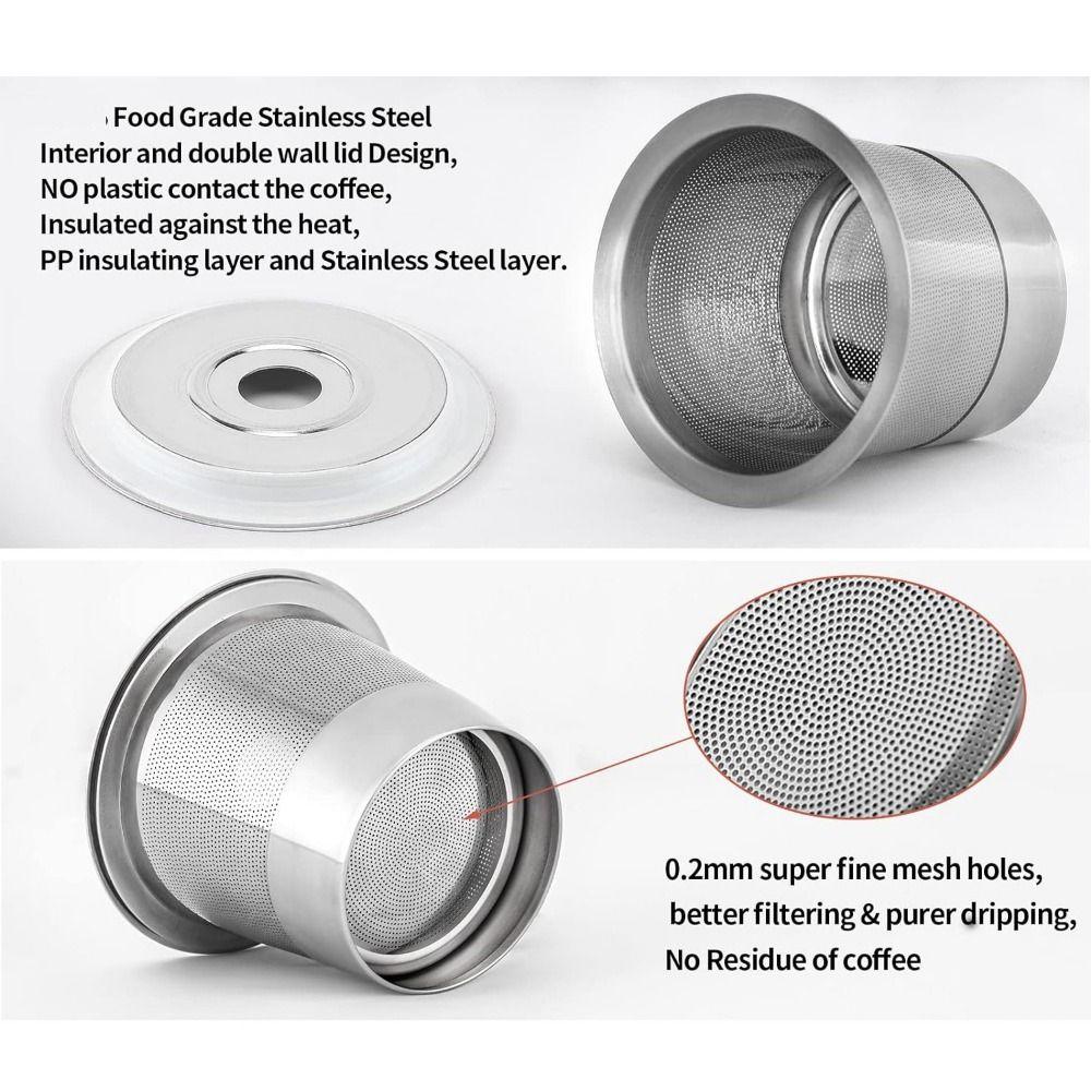 Sturdy Coffee Capsule Cup Stainless Steel Coffee Pod Filter Refillable Coffee Pod  Home