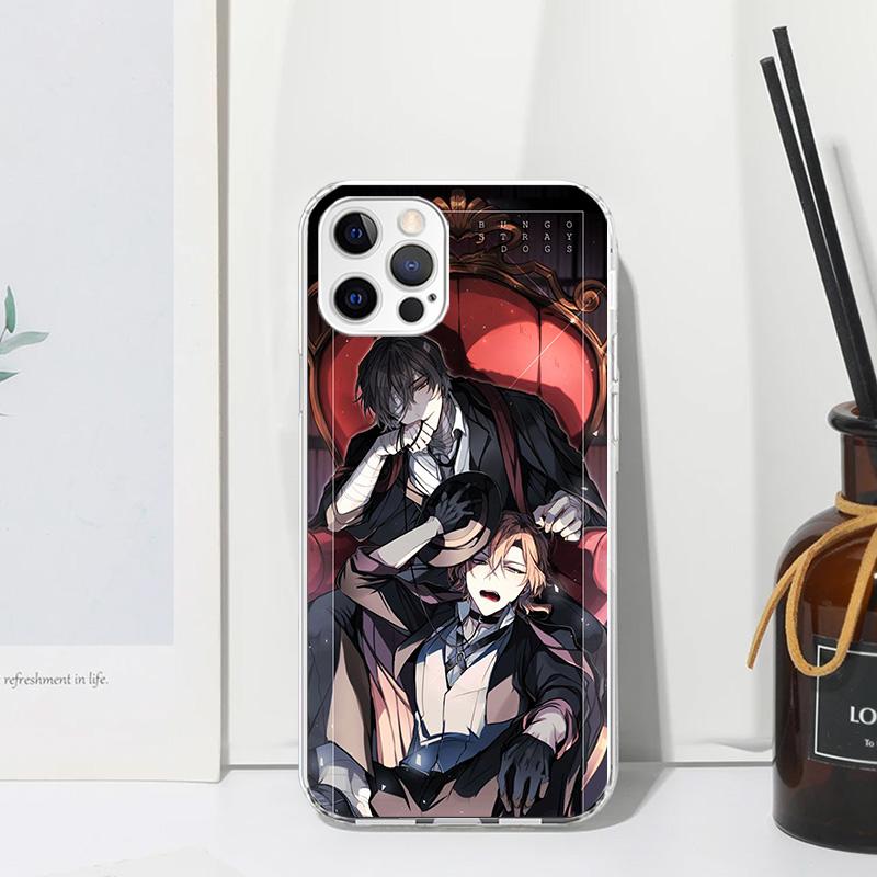 Bungo Stray Dogs Double Black Phone Case For Iphone 17 Air 16 15 Plus 16E 14 Pro Max 13 Mini 12 11 7 8 SE Fundas Soft Back Cover