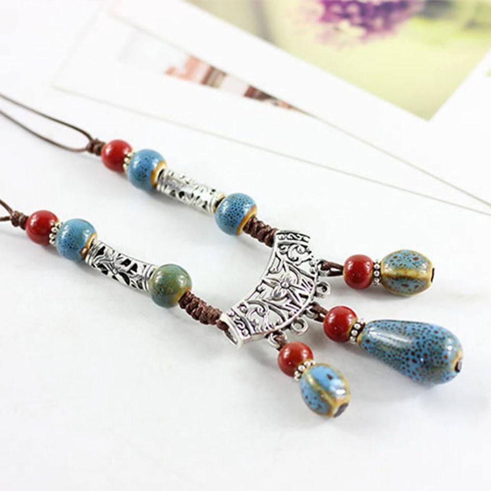 Geometric Ethnic Style Beaded Headdress Tassel Tassel Forehead Headband  Women