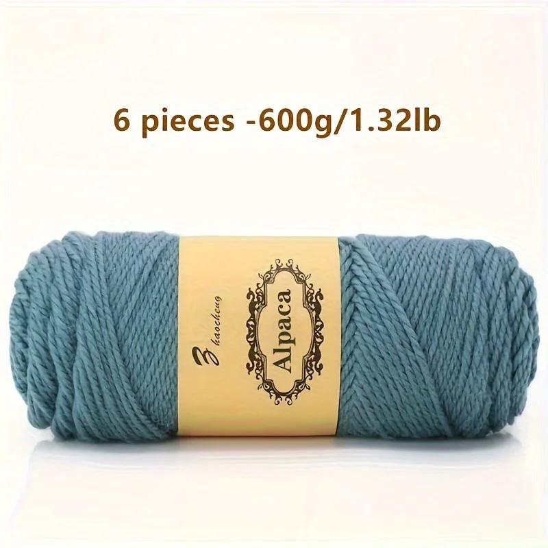 6 Pcs Premium Soft & Durable Alpaca Blend Yarn Worsted Weight, Perfect for Knitting Sweaters Assorted Colors
