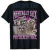 Physically Thicc Funny Raccoon Meme Bootleg Graphic 90s TShirt Vintage Y2k Design Graphic Outfit Humor Halloween Saying Tee Top