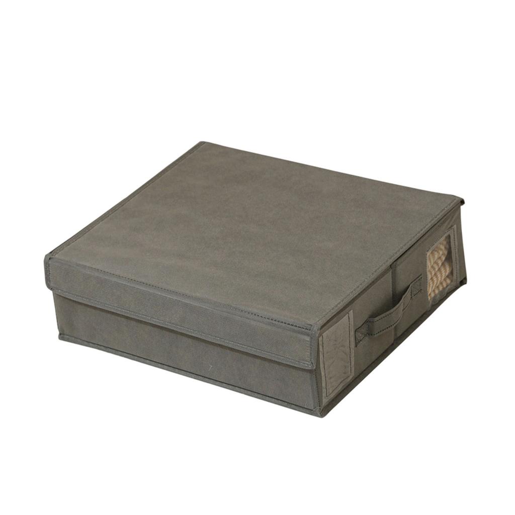 Foldable Bedding Organizers Box Zippered Storage Bin Accessory for Bed Sheets and Blankets in Nonwovens Fabric