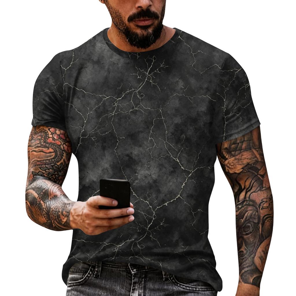 Men's Halloween Printed Short Sleeve T Shirt Loose Fit Casual Summer Daily Wear Top Comfortable Breathable Fabric Unique Graphic Design