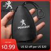 Bilklistermärke Bilnyckelring Förvaringspåse Delad Bilnyckelfodral Nyckelfodral För Peugeot 407 508 2008 5008 307 308 3008 206 207 208 107 106