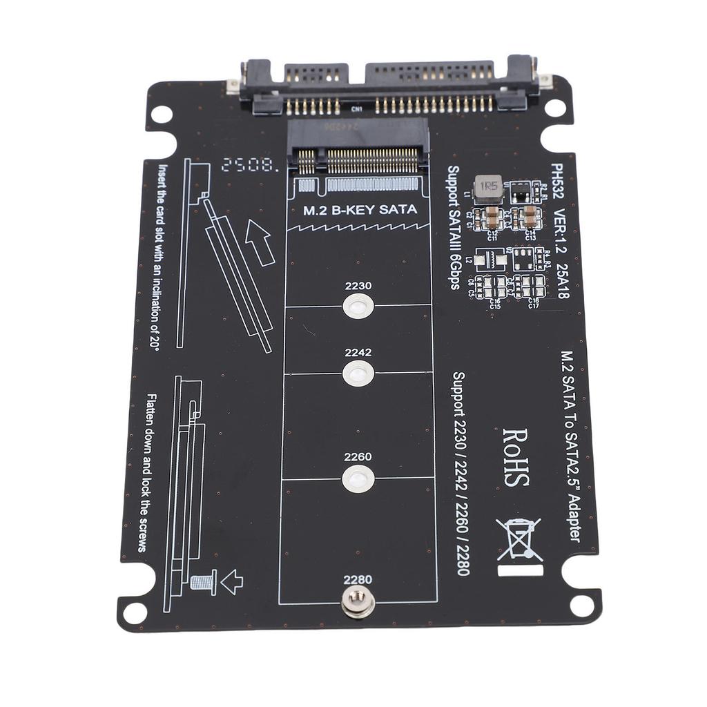 M.2 NGFF B Key MSATA SSD to 2.5in Serial ATA Adapter Enclosure Hard Disk Drive Converter Card for 2230 2242 2260 2280