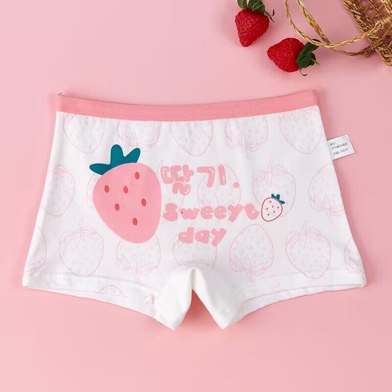 4pcs/lot Girls Boxer Cotton Panties Short Pants Cartoon Panties Girls' Underwear2-10Y