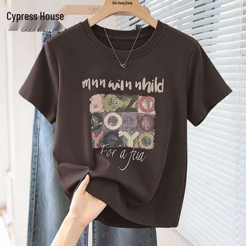 Women s Printed Round Neck Short Sleeve T-Shirt S