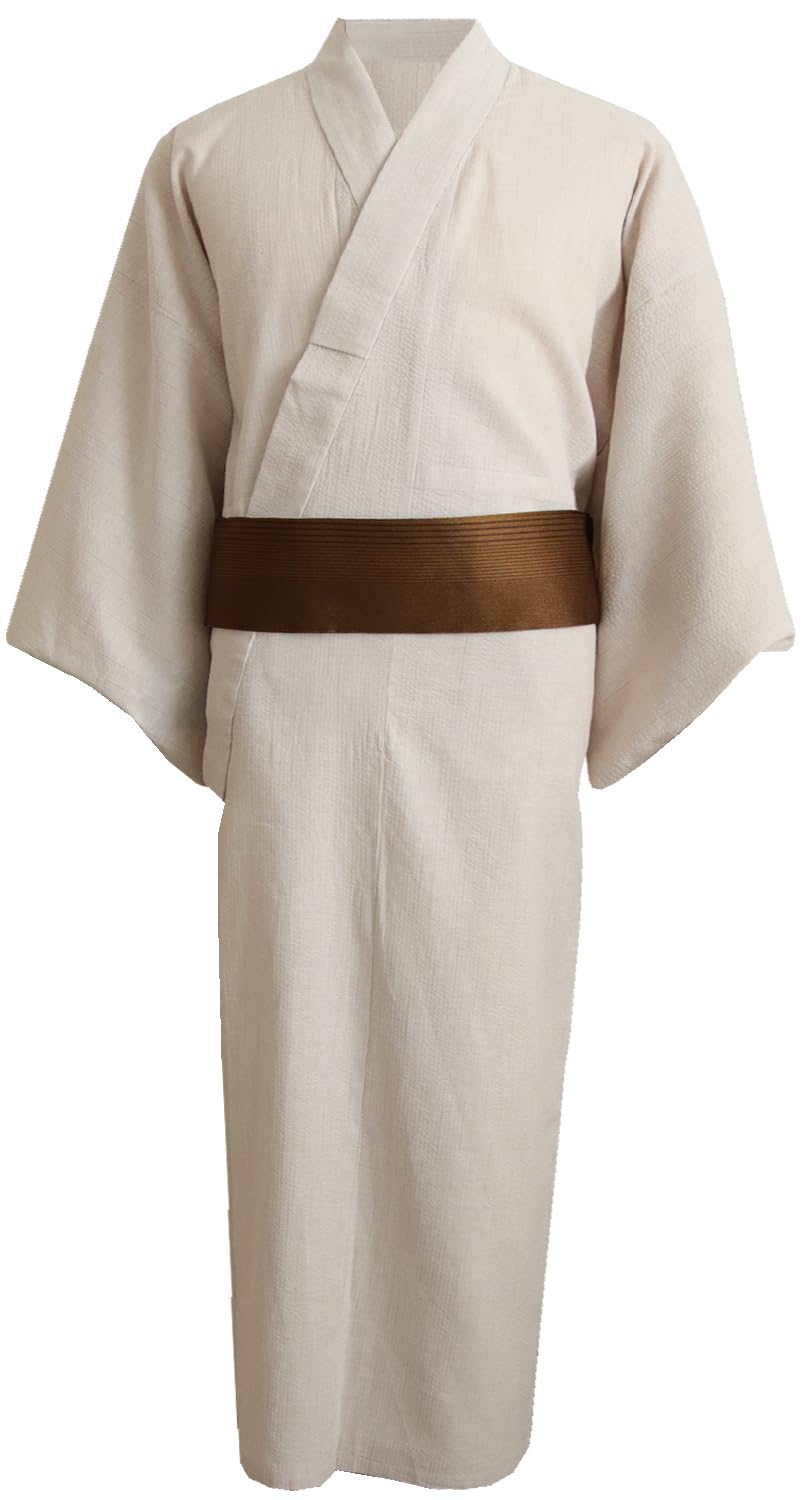 

Сидзима Однотонный Размер [IKS] Мужская Юката, (4 Бежевый, L)