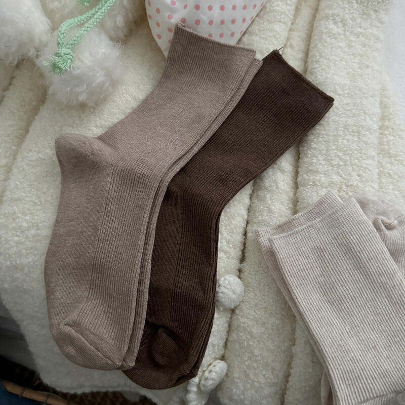 

[4-Pair Set] Daicom Basic Plain Basic Medium Socks Gray 4-pair set