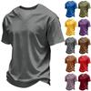 Men's V-Neck Short Sleeve T-Shirt, Casual Breathable Top