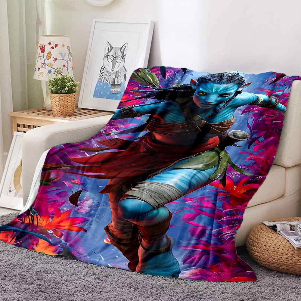 1Pc Avatar World Adventure Flannel Blanket, Soft And Comfortable, Casual Warm, Camping Travel, Christmas, Halloween Xmas Gift. G1184