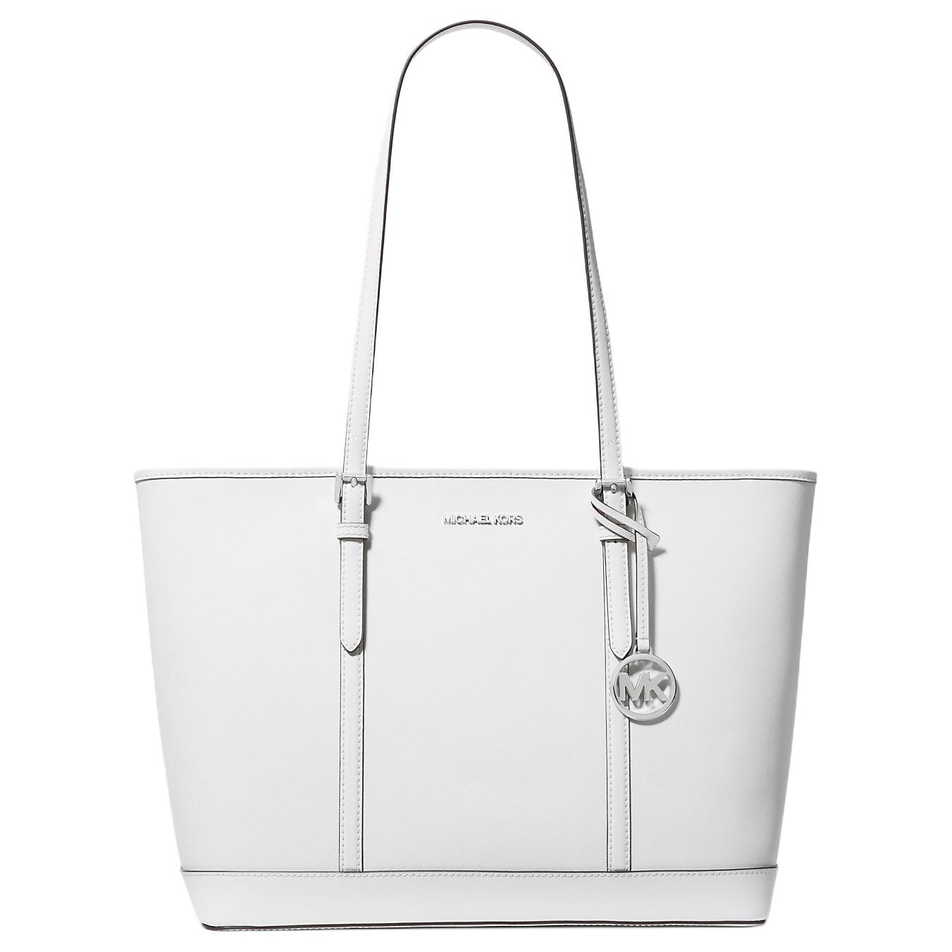 

Michael Kors MK Jet Set Travel Logo Classic Tote Bag Women Tote Bags White 35T0STVL9L-OPTICWHITE Basic Set (Bag)