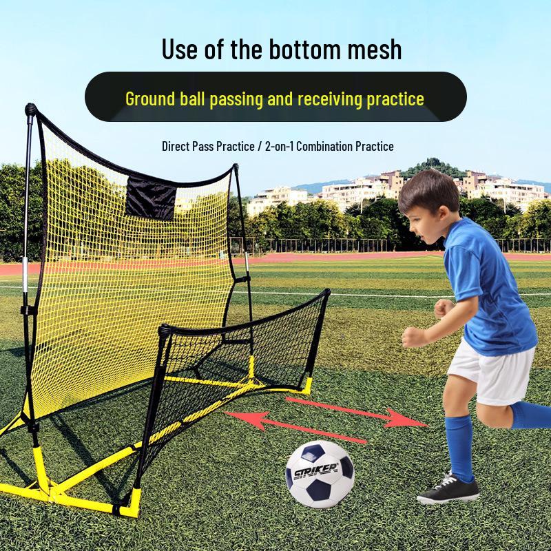 Portable Football Rebound Net with Adjustable High-Low Return for Shooting and Passing Practice