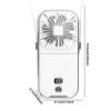 USB Rechargeable Handheld Fan Multi-purpose Hanging Neck Fan Silent 4 Modes Battery Powered Fan With Display For Travel