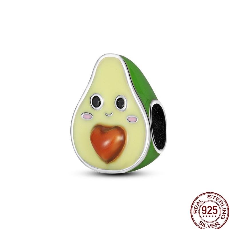 Newstering Copper Cherry Strawberry Fruit Series Charms Beads Fit 3Mm Original Bracelets Diy Birthday Jewelry Gifts