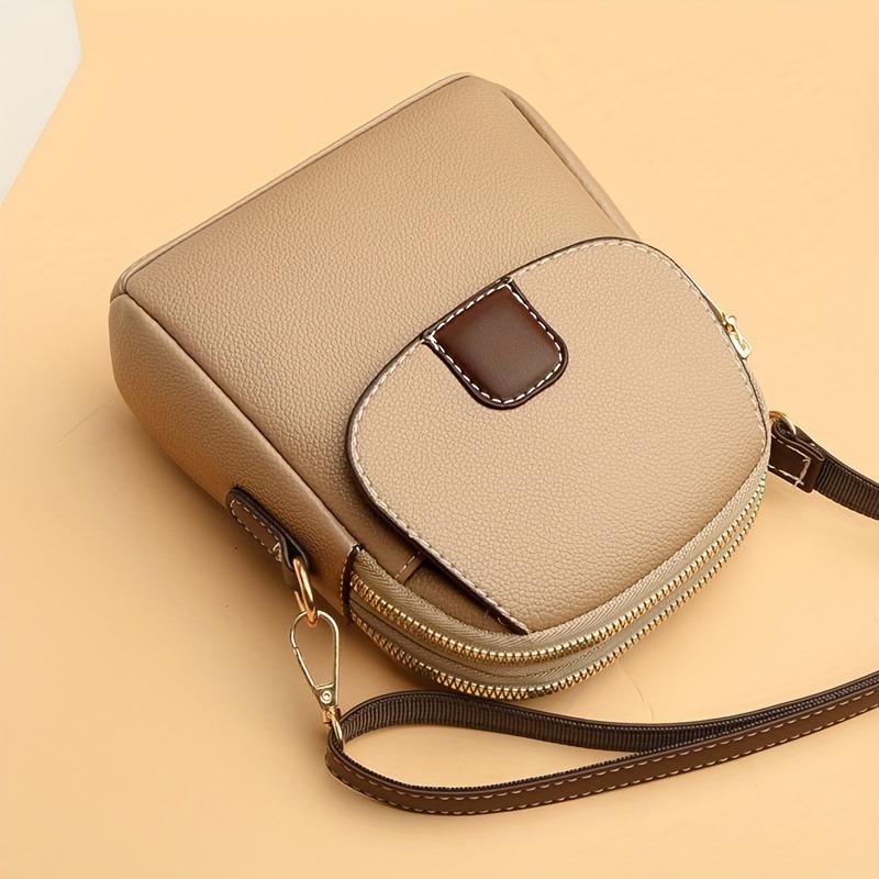 Womens Mini Crossbody Phone Bag - Stylish Secure Phone Pouch with Multi-Layer Coin Purse for Everyday Convenience