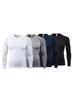In-Stock Men's Sportswear: High-Elasticity Black and White Long Sleeve, for Yoga, Casual, Outdoor Activities.
