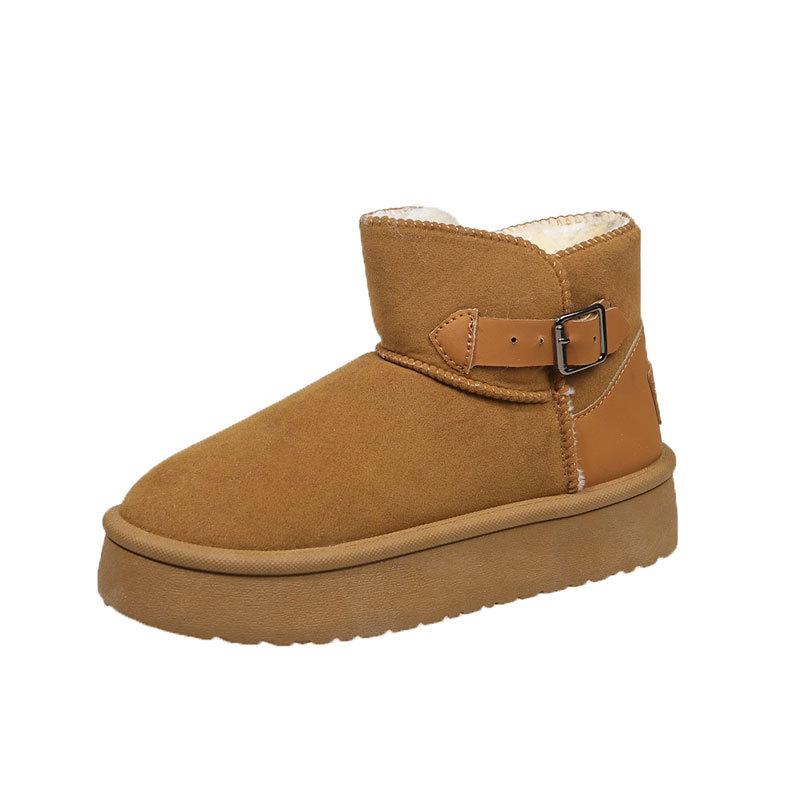 Fashion fur warm thick-soled snow boots women's winter velvet thickened new cotton shoes