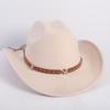 Beliebte europäische und amerikanische Mode OL-Stil einfarbiger Cowboyhut Herren und Damen High-End Zylinder Jazzhut Filzhut