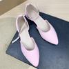 Fashion Flat Shoes for Women's Spring and Autumn Plus Size Pointed Sandals Women's 41-43 French Work Shoes Ladies Loafers Women