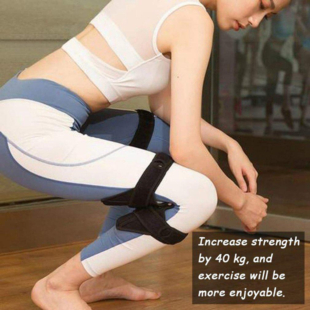 1 Pair Joint Support Non-slip Knee Pads Breathable Knee Booster Pain Relief for Knee Power Spring Force Stabilizer Leg Protect