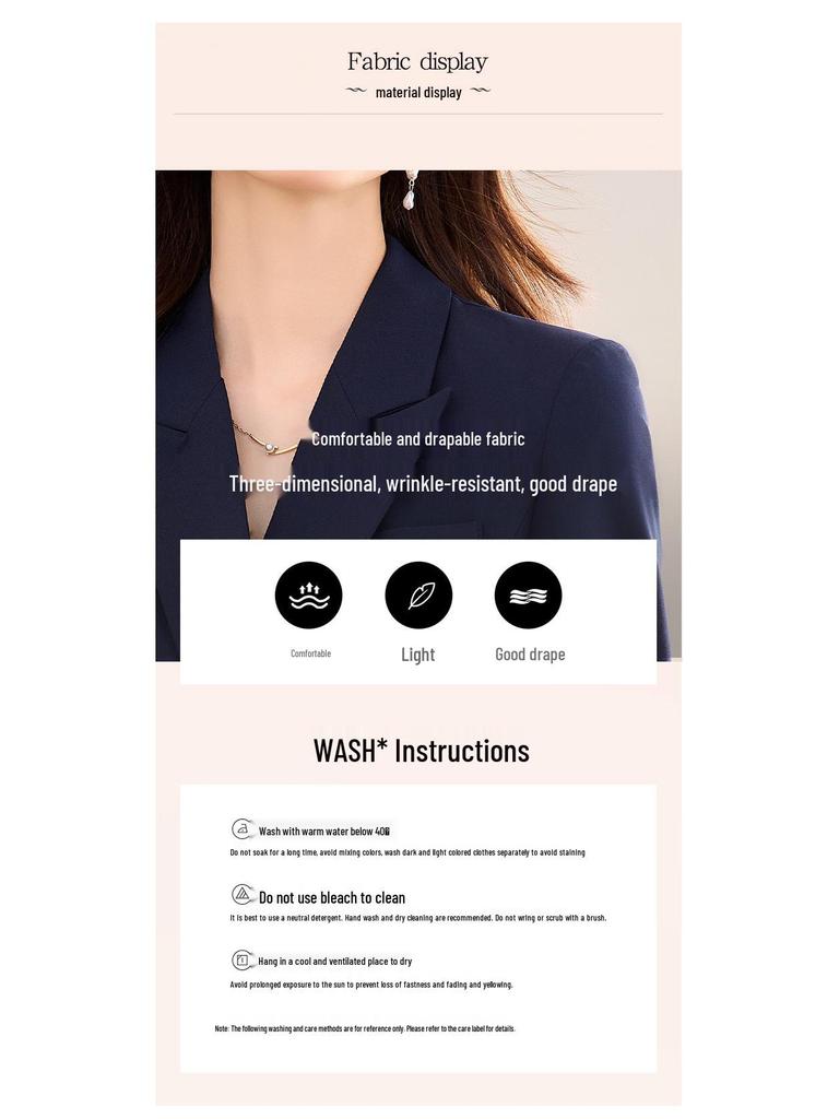 2025 New Style Black Formal Women's Plus Size Blazer Suit for Interviews and Professional Workwear