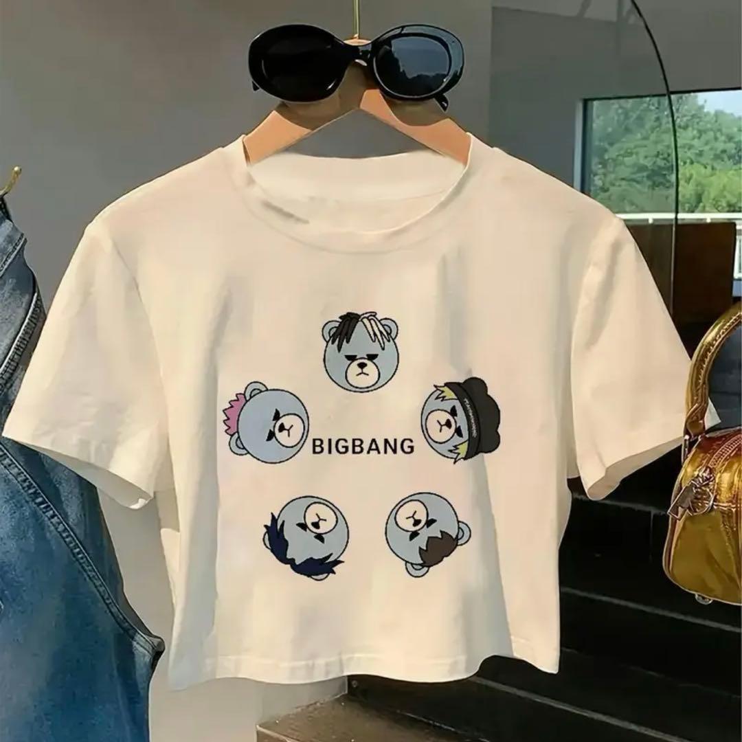 [USED] BIGBANG Crank Crop Top T-shirt White M Size