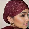 Elegant Solid Color Hair Cap. Stretchable, Breathable & Lightweight with Rhinestones. Urban Easter Theme.