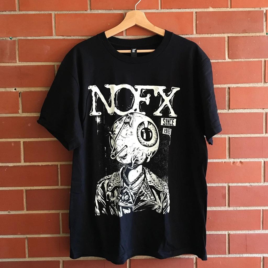 Hot Sale Alternative Rock Band Nofx Classic Poster Print Tshirt Men Women Cotton Oneck Loose Casual Oversized Summer New Tee