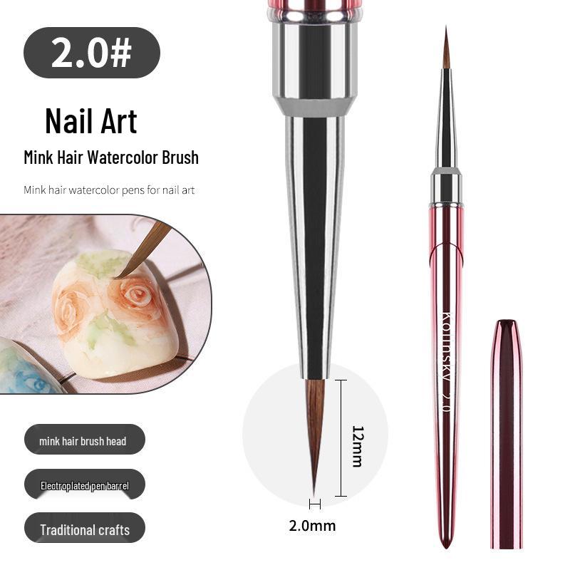 

Кисть для дизайна ногтей из норки с градиентом - Инструмент для контурирования, растушевки и рисования для салона и акварели