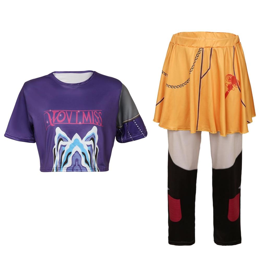 COSSA Kids' Demon/Hunter Cosplay Costume for Girls, Halloween, Cultural Festivals, Events, and Performances (Mira, 110)