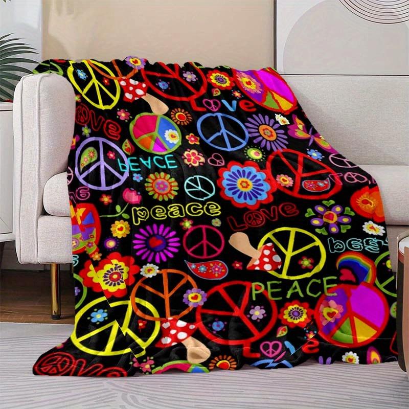 Color Peace Blanket Suitable For Sofa Bed Travel Camping Living Room Sofa Chair And Bed Nap Blanket Office Bed Camping Travel Multifunctional Gift