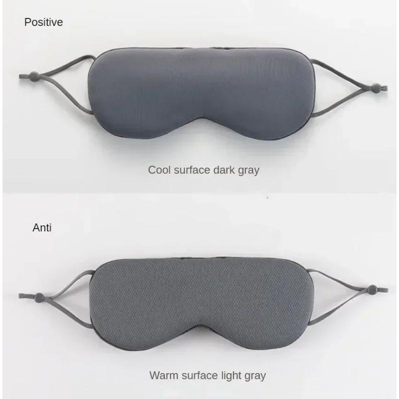 Schlafmaske, warm, kalt, doppelt verwendbar, weiche Seiden-Augenmaske, Nachtverdunkelung, Augenmaske mit verstellbarem Gummiband, Reisemaske