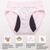 3 unids/lote bragas fisiológicas grandes para mujer, pantalones de cuatro capas, ropa interior de encaje de cintura media alta, parte delantera y trasera para evitar fugas, calzoncillos para el período menstrual