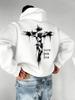 A Men's Hoodie with the Words "Christian Faith Overcomes Fear" Printed On It Features a Cross-shaped Design On the Back