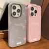 Applicable to iPhone17ProMax Korean style pink bow mobile phone protective case iPhone16 niche large hole x